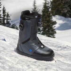 DC Mens Control 2019 Boa Lacing Snowboarding Boots Size 8.5 US Gray Leather Blue